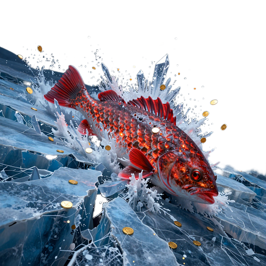 Huge Red durchbricht Eis mit goldenen M&uuml;nzen Ice Fishing Casino Registrierung
