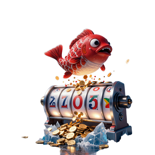 Huge Red springt &uuml;ber drehende Slot-Walzen Ice Fishing Casino